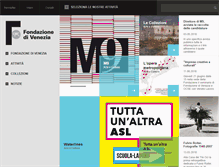 Tablet Screenshot of fondazionedivenezia.org